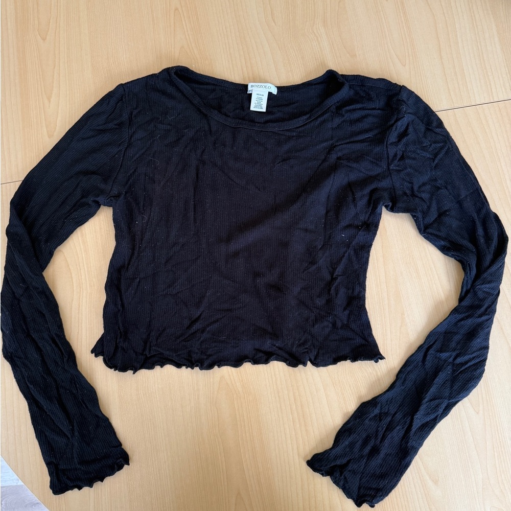 Source Unknown Black Long Sleeve Top